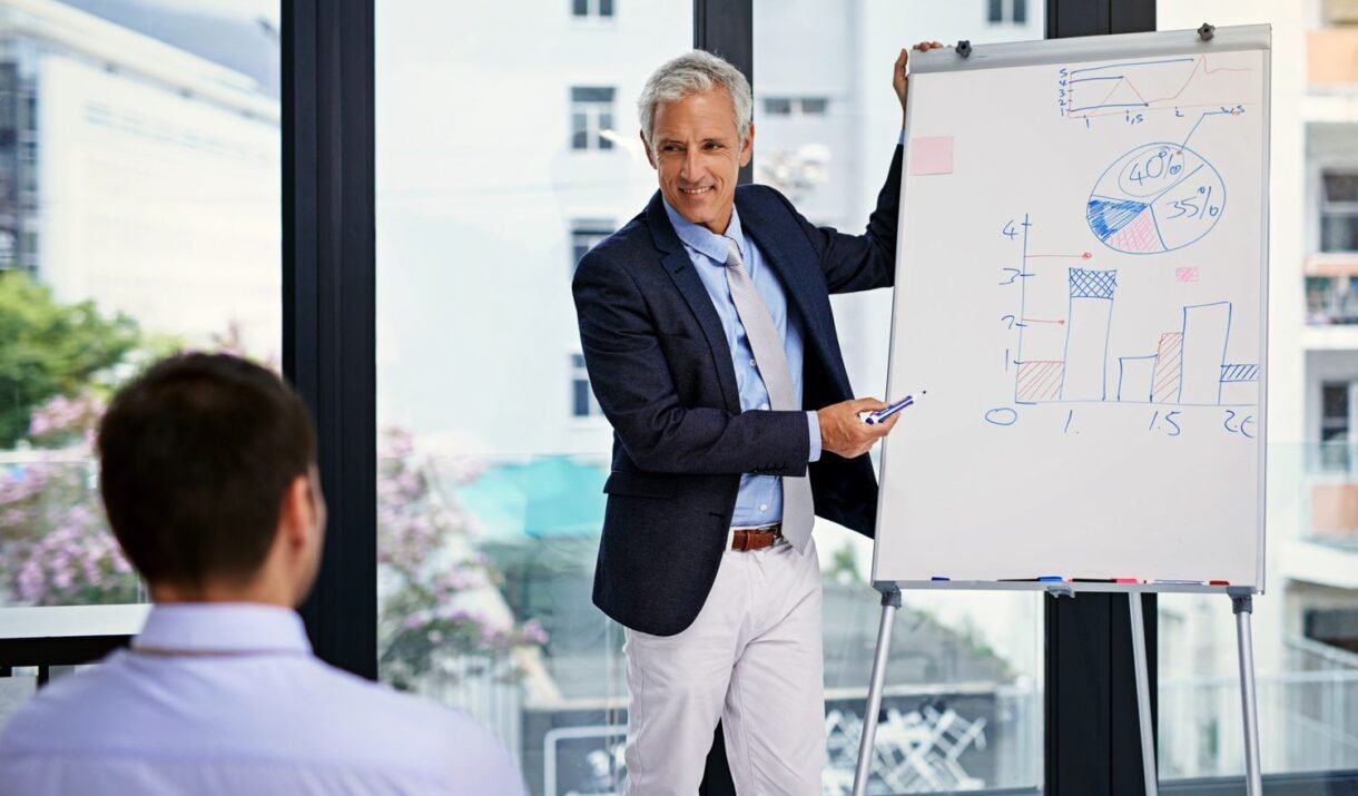 sharing his business vision qwbgfps